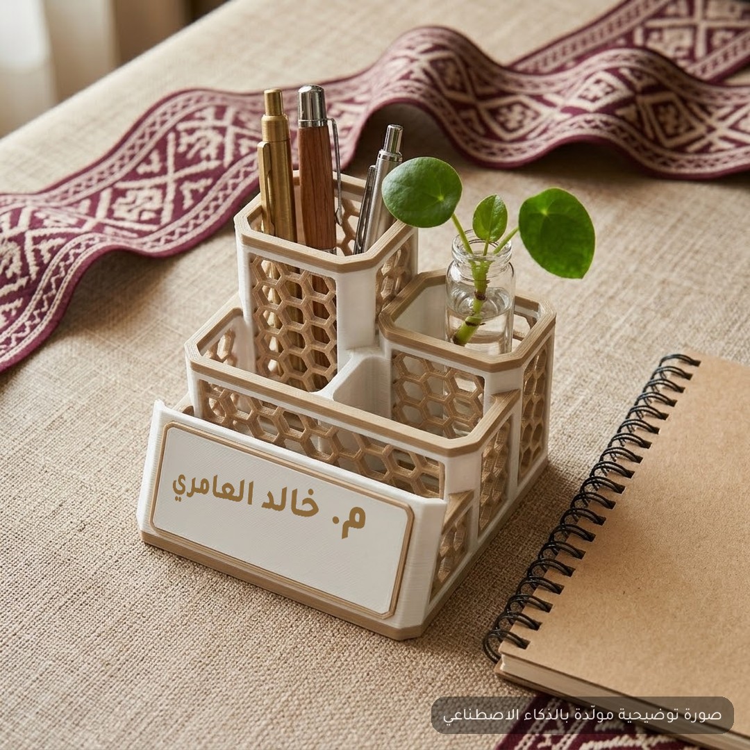 منظم مكتب 3D بالاسم