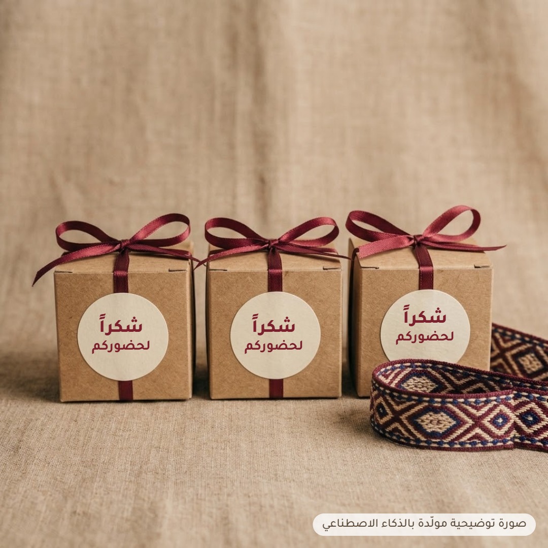 علب توزيعات كرتون بالاسم